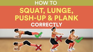 How to Squat, Lunge, Push-up & Plank Correctly (Dos & Don'ts!) | Joanna Soh screenshot 2