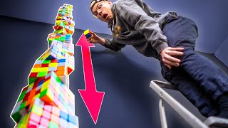 I Built The Biggest Rubik's Cube Tower