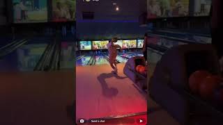 Showing the different ways to dramatically bowl!