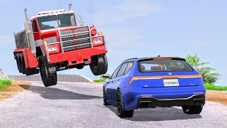 Realistic Car Cliff Drops #34 - BeamNG Drive Crashes | CrashBoomPunk