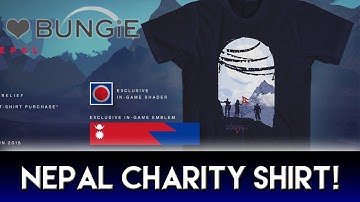 Nepal Charity Shirt, Shader, and Emblem! Thank you @Bungie :) (Destiny Gameplay)