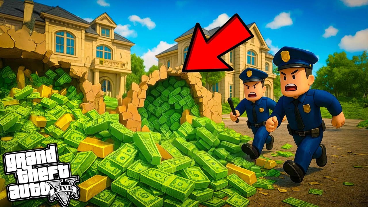 GTA 5: Shinchan Robbery in Money & Gold in Bank | Money Heist in GTA 5 Telugu Game Gta 5 Telugu