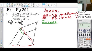 Gr 12 Euclidean Geometry L4 Ex 1 Part 3 (Proportionality theorem application P3)