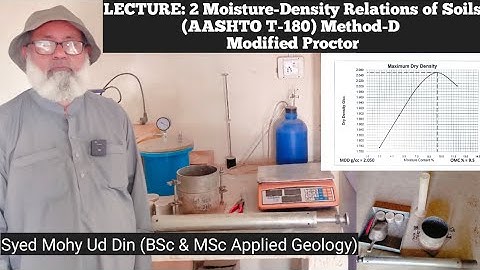 Moisture-Density Relations of Soils (Modified Proctor) AASHTO T-180 Method D | Lecture 2 | ME