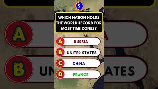 The Country With The Most Time Zones! (Not Russia!) 🌍 #shorts #geography
