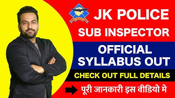 Jkp Sub Inspector Official Syllabus Out @CareerSuccessJammu || Jkp Si Recruitment 2021