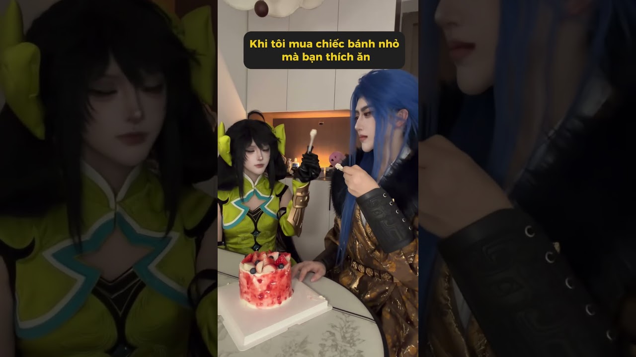 Thổi bánh sinh nhật #meowcosplay #shorts