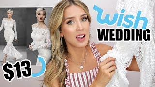 TRYING ON 5 WISH WEDDING DRESSES UNDER $20 TRYING ON 5 WISH WEDDING DRESSES UNDER $20