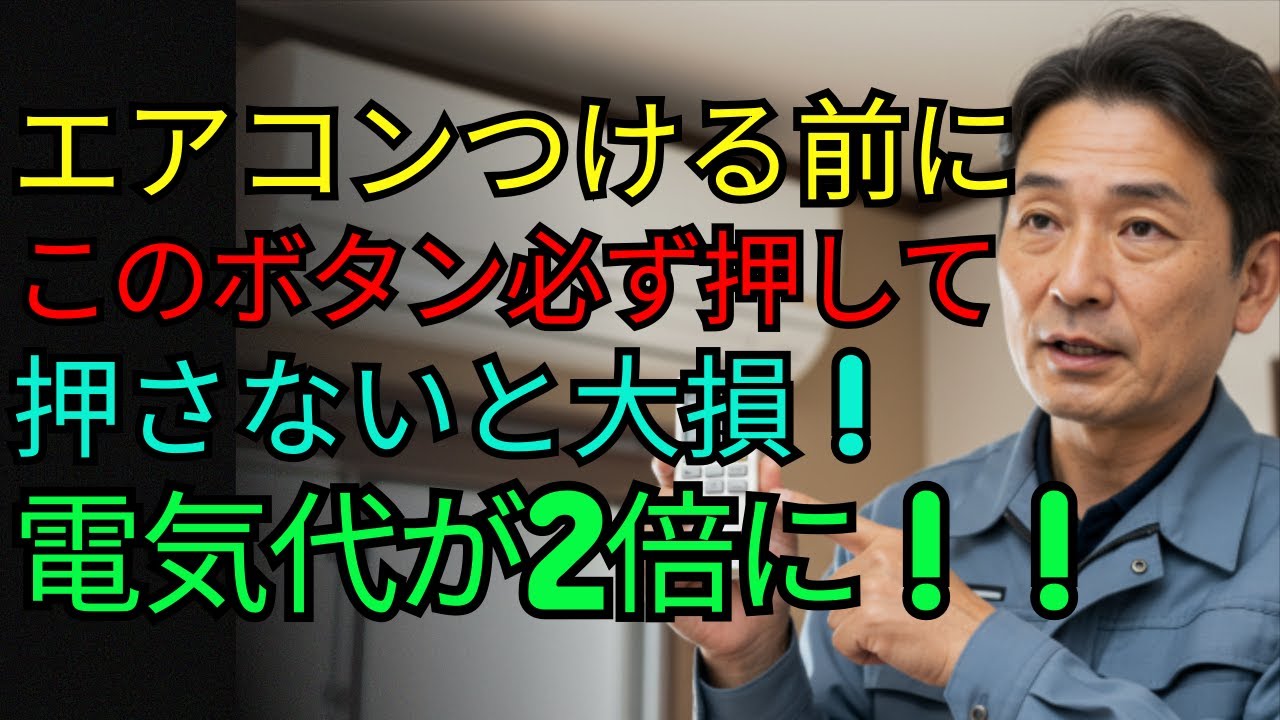 99%の人が知らないエアコンの魔法ボタン!電気代が半分になる方法