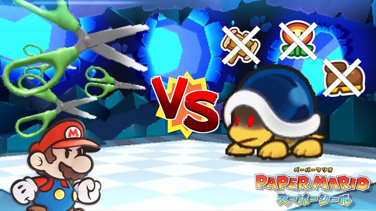 Paper Mario: Sticker Decal] The giant helmet appears! Jumps
