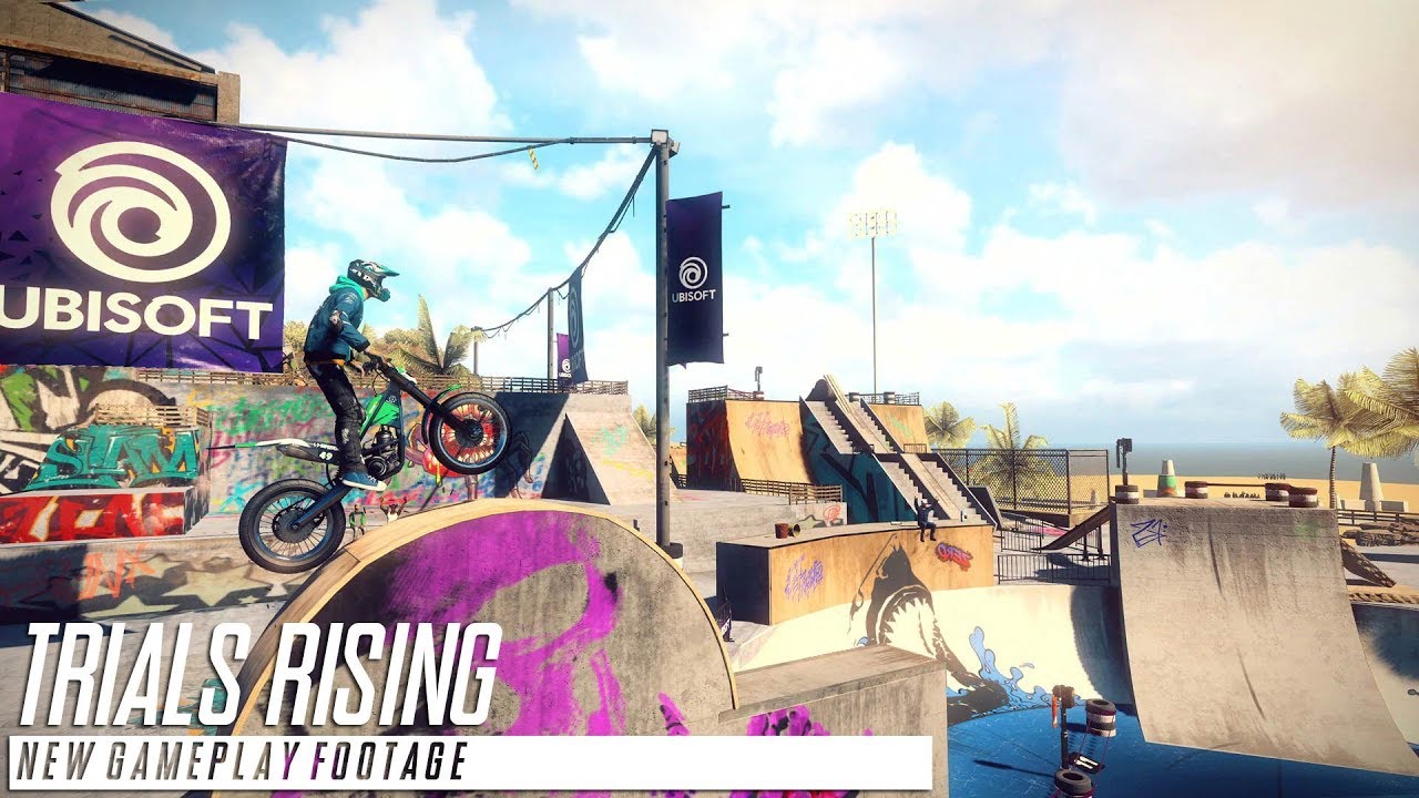 Trials Rising - Macchu Piccu, Fascinating Flavela and Sustainable Mining gameplay gaming logo