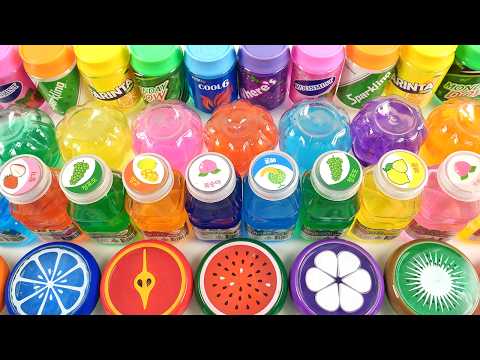 Satisfying Video l How to make Rainbow Fruit Treats with Slime Pond into Fizzy Drinks Cutting ASMR