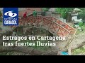 “Estamos llenos de barro”: impresionantes imágenes de estragos en Cartagena tras fuertes lluvias