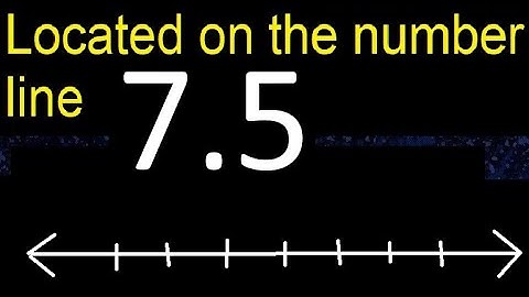 Located 7.5 on the number line 7,5 . Locating decimal numbers . represented