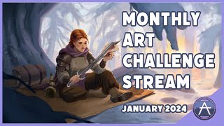 Monthly Art Challenge Critique Stream January 2024