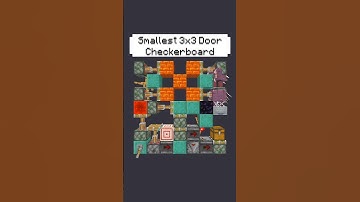 Smallest 3x3 Checkerboard Door! #minecraft #mc #pistons #doors #gaming #shorts