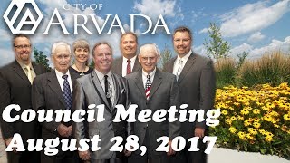 Arvada City Council Meeting - August 28, 2017