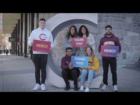 A video thank-you to donors from Concordia president and students @concordiauniversitymontreal