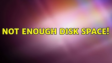 Ubuntu: Not enough disk space!