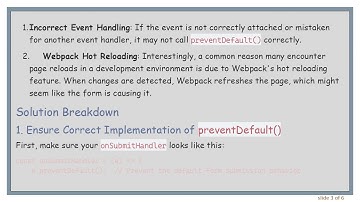 Resolving the Page Reload Issue in React Forms