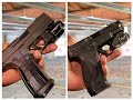 M&amp;P Metal Carry Comp FIRST SHOTS - Sig P365 AXG Side by Side