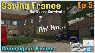 Hardcore Survival / Saving France / Ep 5 / Oh’ No.. / FS22 / PS5 / RustyMoney Gaming