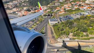 TAP Air Portugal Airbus A320neo Sunny Landing at Funchal Madeira | LIS-FNC