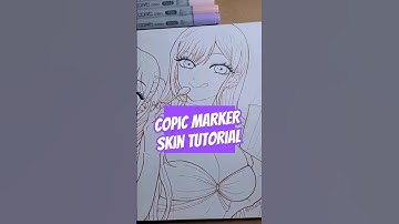 Copic alcohol markers TUTORIAL | How to color skin | Marin Kitagawa #shorts #art #animeart #copic