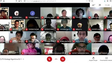 Dokumentasi perkuliahan onlen pada Semester Genap 2021 (Prodi Teknik Informatika STEI-ITB)