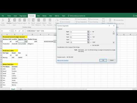 Excel Skills 2016 #4 - Concatenate/Join different strings of data into a single string
