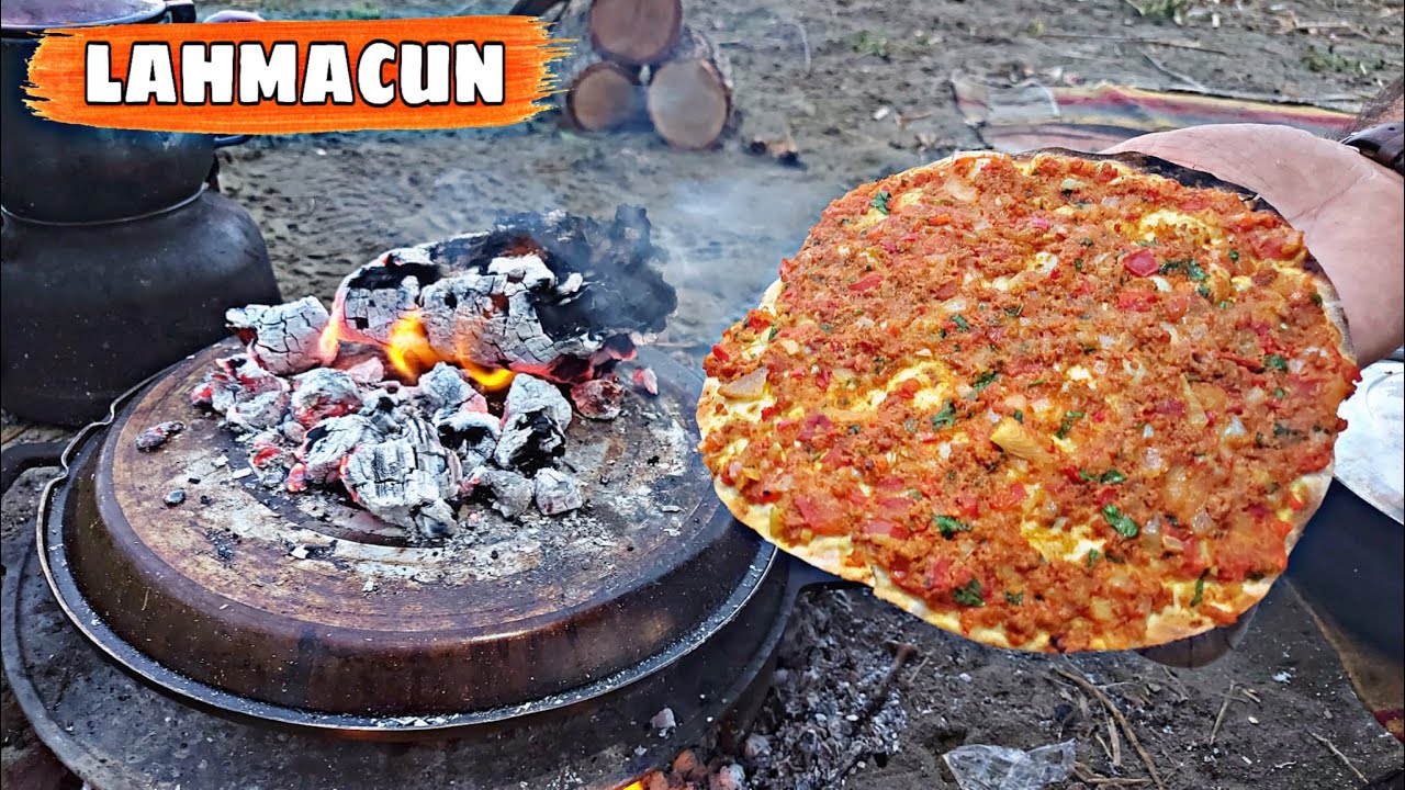 KAMPTA LAHMACUN TARİFİ ????NASIL YAPILIR ????️ DOĞADA YEMEK ???? HOW TO MAKE EASY CAMP MEALS▶️ ÇADIR KAMPI