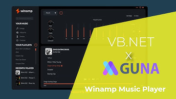 VB.NET - Winamp Music Player - Modern Design UI - Guna UI Framework | C#, VB.NET