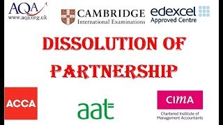 Dissolution of Partnership