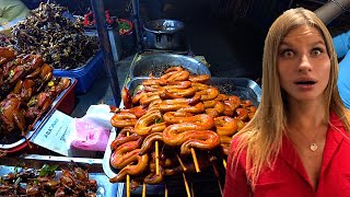 видео: Уличная еда Камбоджи. Жарят змей, пауков, насекомых. Как это едят? картинка: Уличная еда Камбоджи. Жарят змей, пауков, насекомых. Как это едят?