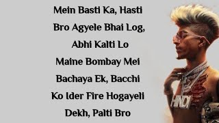 MC Stan - Basti Ka Hasti (Lyrics) MC Stan New Song 2022 Kulvir Barwasia