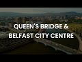Queen's Bridge and Belfast City Centre - Aerial Stock Footage - 4K - 60 Frames Per Second