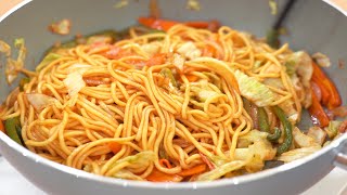 สูตรบะหมี่ผัดมังสวิรัติที่ดีที่สุด Vegetarian Fried Noodles Recipe