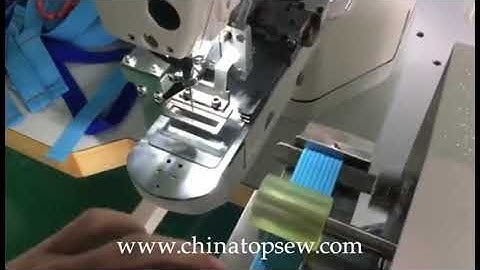 webbing end turner and bartack machine