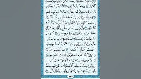 سورة الحج الجزء السابع عشر الوجه رقم #335