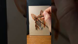 Corgi small oil painting #art #corgi #painting #petportrait #petlover