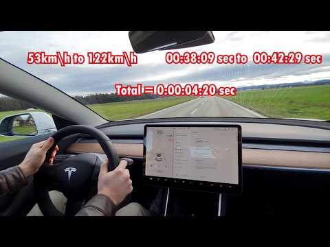 Wideo: Pierwszy Test VBOX Wydajności Tesli Model 3 Daje Prędkość 0-60 Mph W 3,32 Sekundy