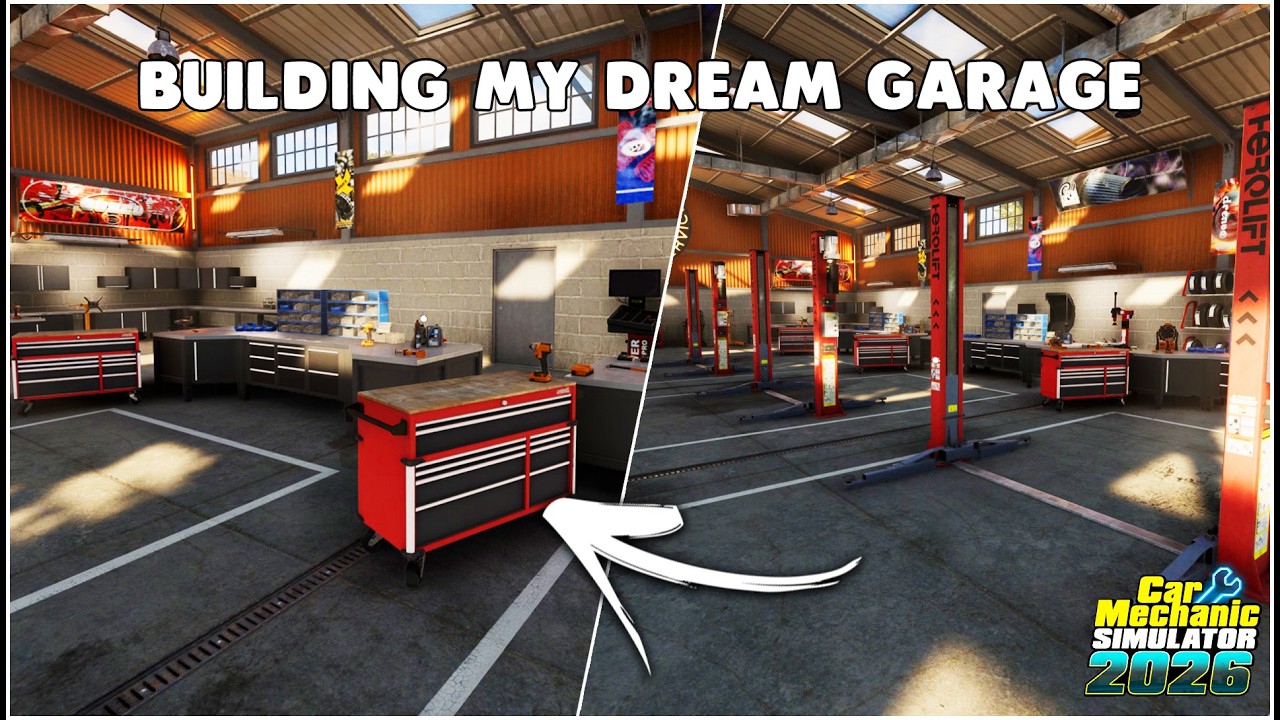 How I Built My DREAM GARAGE in Car Mechanic Simulator 26!! - YouTube