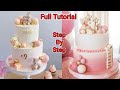 2 Tier Teddy Bear And Balloons Birthday Cake | Teddy Bear Theme Cake Decorating Ideas