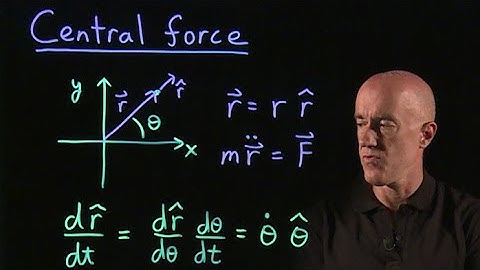 Central Force | Lecture 29 | Vector Calculus for Engineers