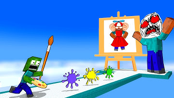 Minecraft Mobs : DRAWING RUN CHALLENGE - Minecraft Animation
