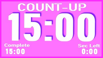 15 min Counting up | 900 sec (15 minute) Silent Timer #countup #900 #neon