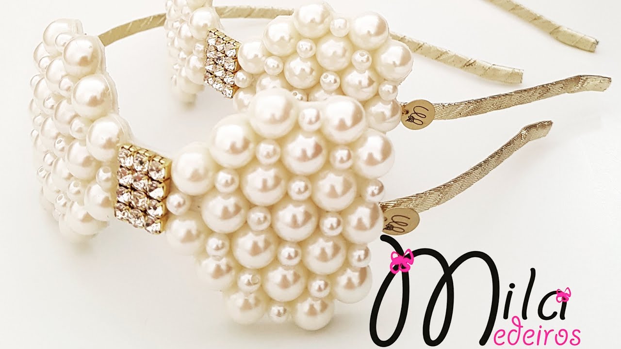 🎀Laço De Pérolas🎀DIY - Mila Medeiros