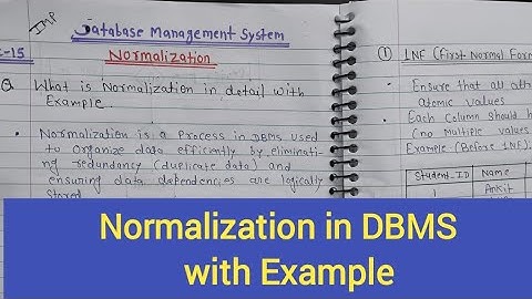Normalization in DBMS in Hindi | Normal Forms 1 NF, 2 NF, 3 NF, BCNF, 4 NF, 5 NF with Example