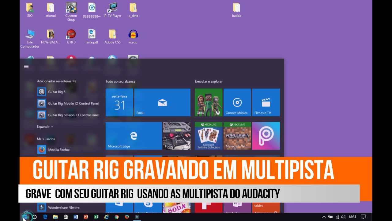 GUITAR RIG E AUDACITY JUNTOS YouTube