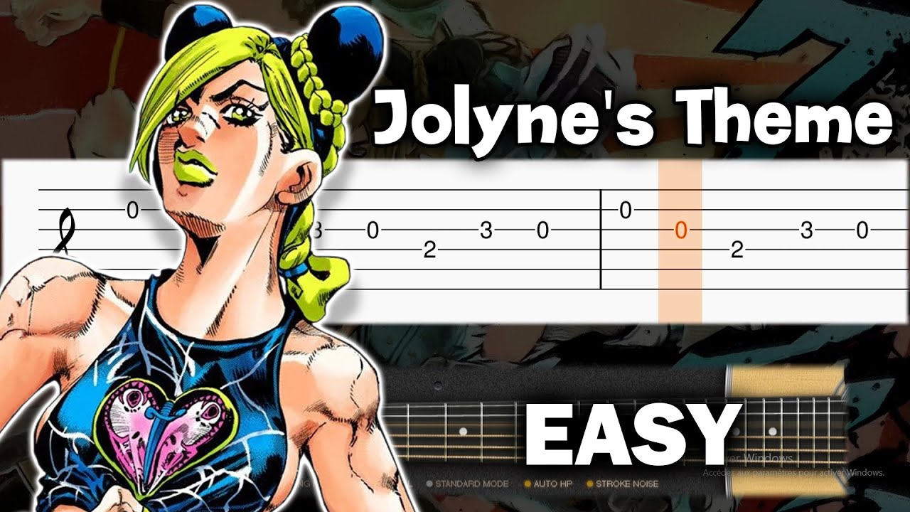 Jolyne's Theme JoJo's Bizarre Adventure Guitar tutorial (TAB) YouTube